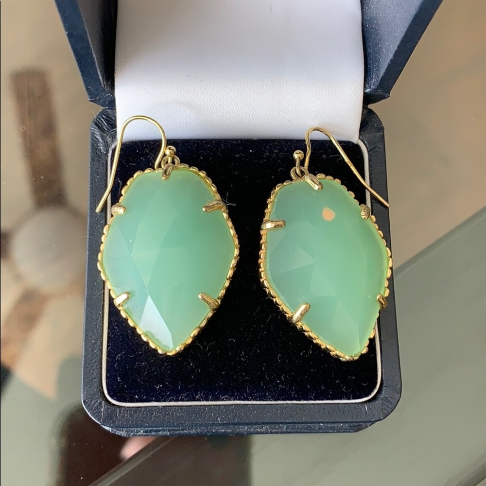 Kendra Scott blue green dangle earrings